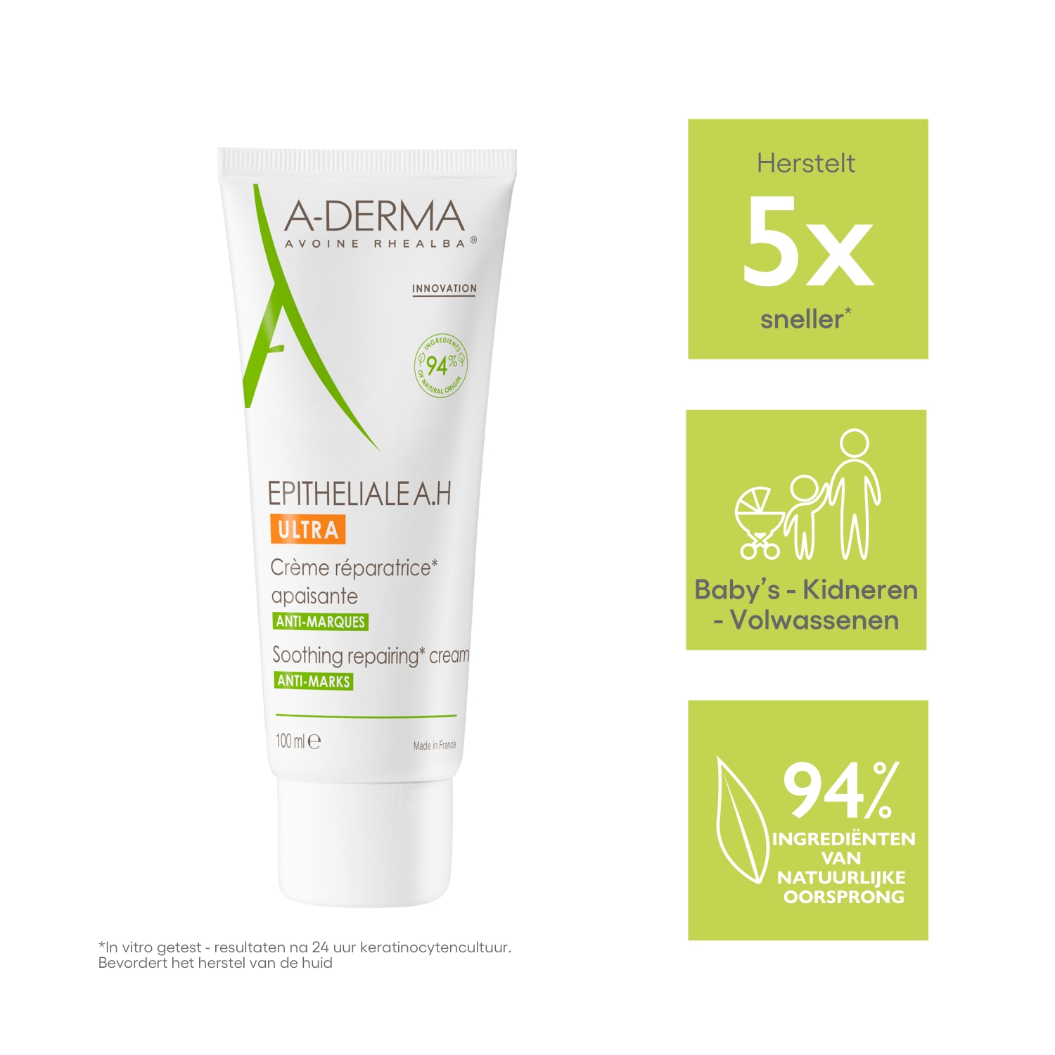 A-DERMA Epithelial Body Cream AH ULTRA Verzachtende en Herstellende Crème - 100 ml