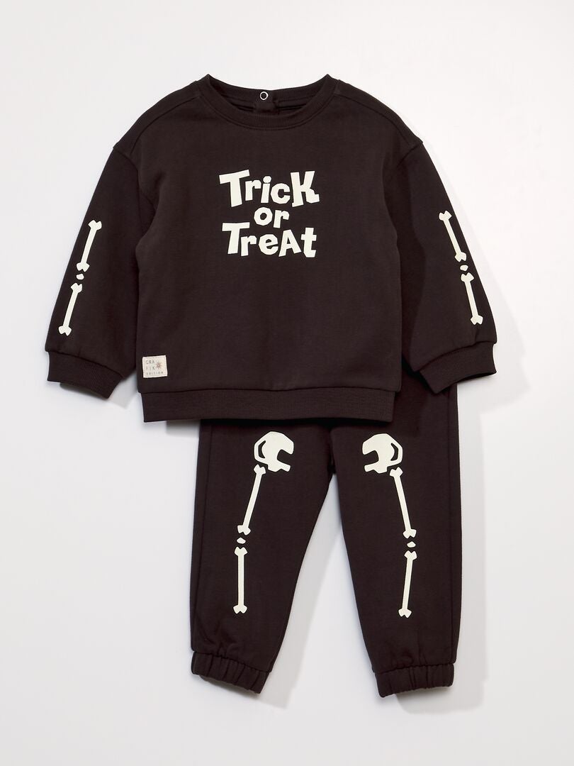 Sweatshirt + joggingbroek set - 2-delig - Halloween - Bruin