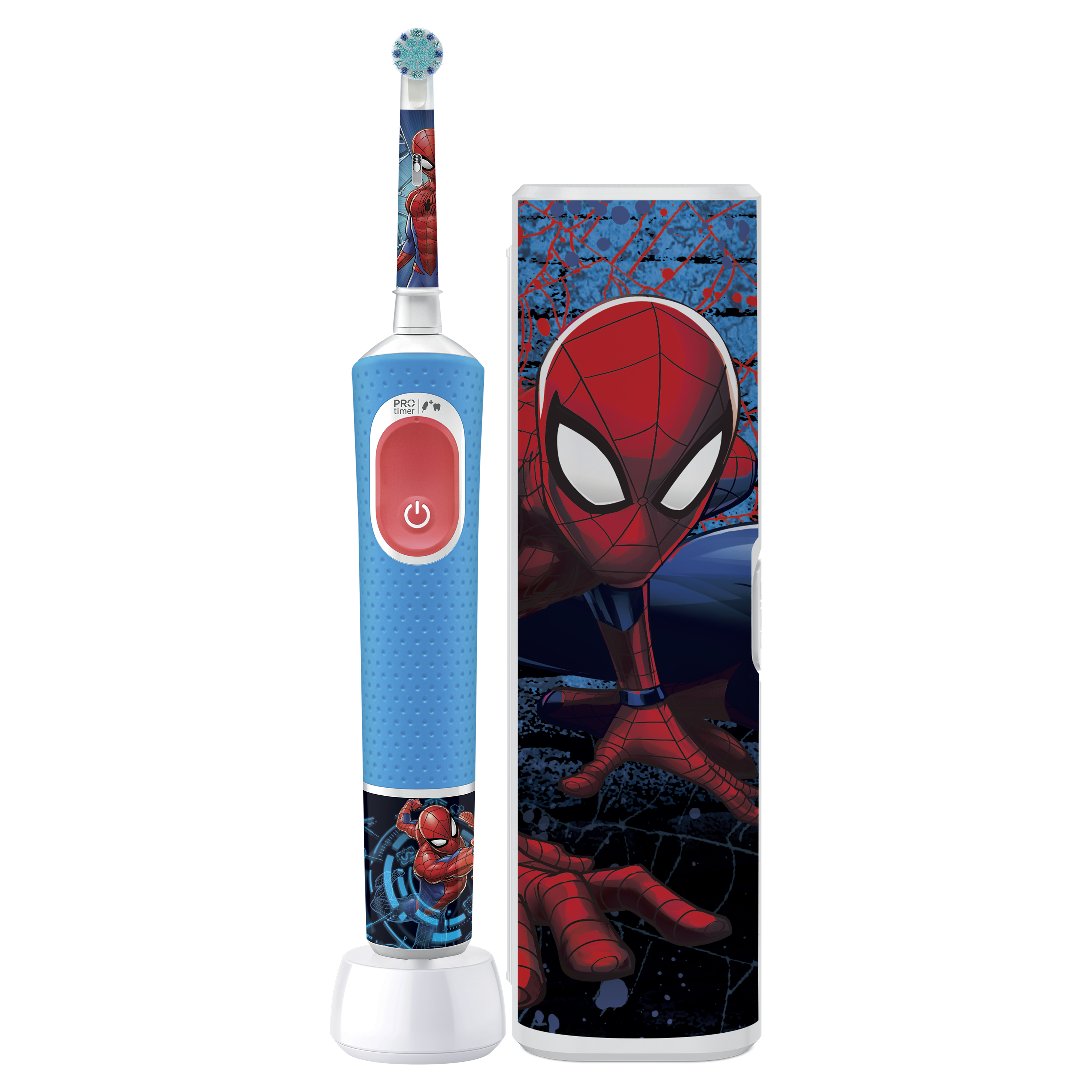 Spiderman set električnih četkica za zube s putnom torbicom Električne četkice za zube