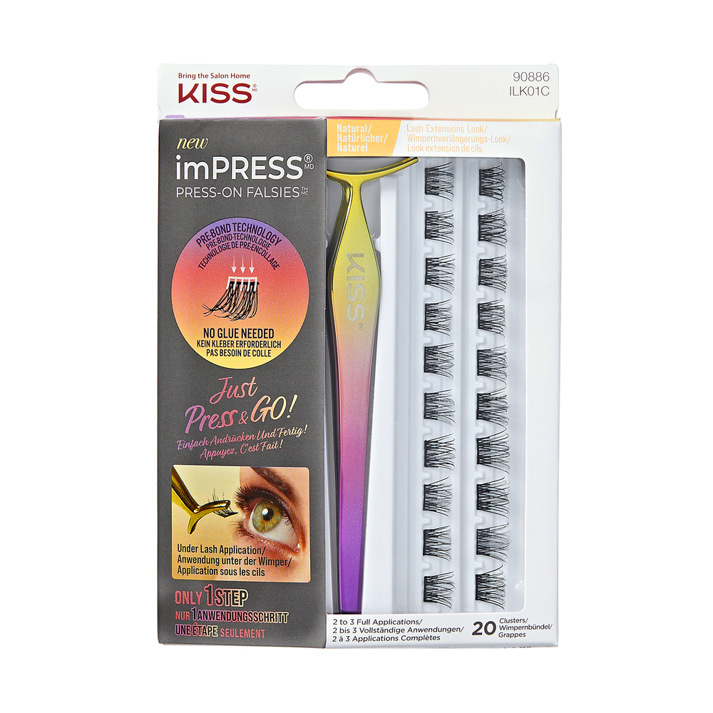 ImPRESS Press On Falsies Natural Kit 01 Sztuczne rzęsy 20 szt. - Kiss