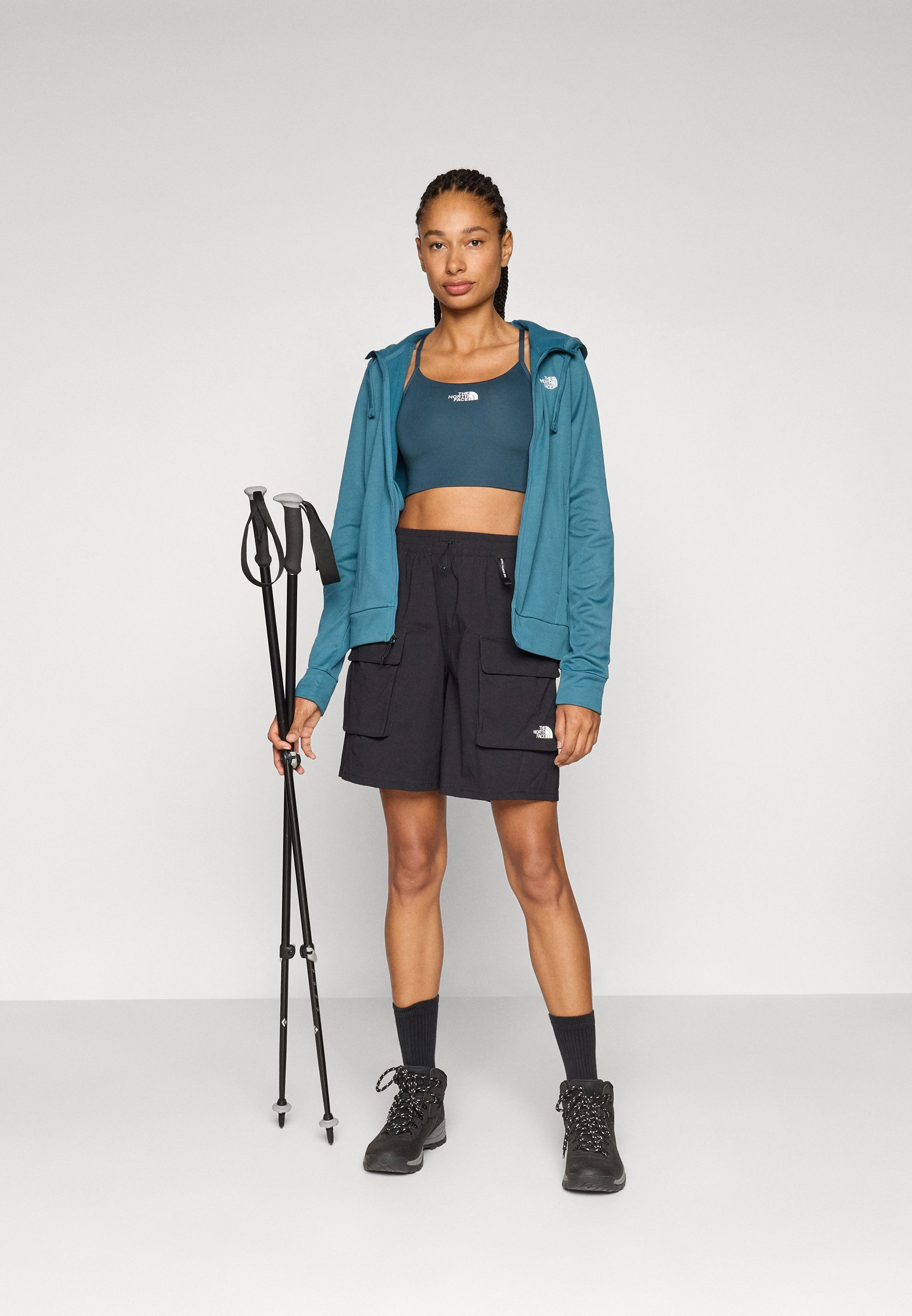 The North Face FLEX BRA - Keskmise toega spordirinnahoidja - sügav küpressikarva