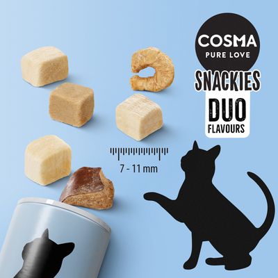 Cosma Snackies DUO 2 i 1 - Frysetørrede kattesnacks