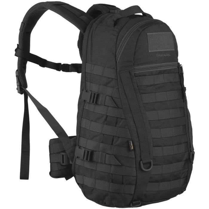 Mochila Wisport Caracal de 25 litros, color negro.