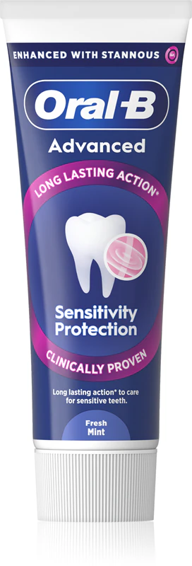 Creme dental Oral-B Advanced Sensitivity Protection para dentes sensíveis.