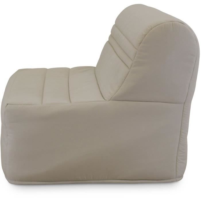 Banquette BZ JOE - Tissu beige - 3 places - L 143 x P 97 cm - Couchage 140 x 190 cm