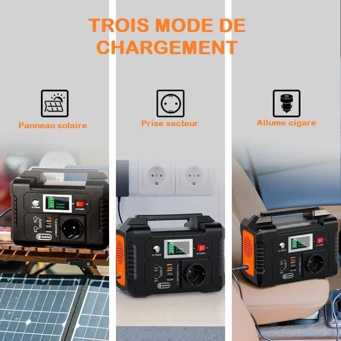 Flashfish E200 Solar Charger - Portable Solar Generator - 151Wh - Power Station - Camping