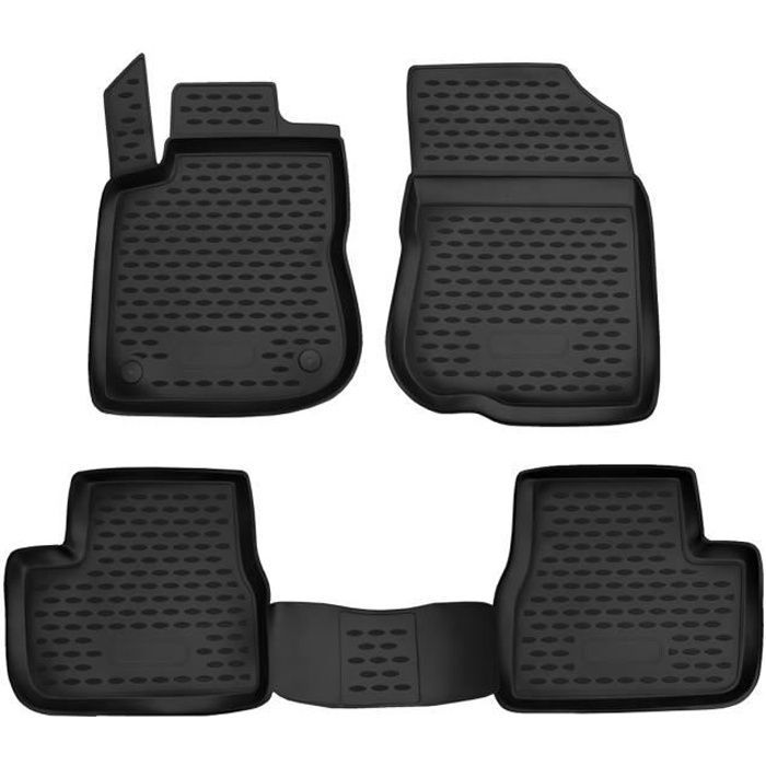 Alfombrillas de goma - Exclusivas - Peugeot 2008 - 4 piezas - Para todas las estaciones - Sistema de fijación