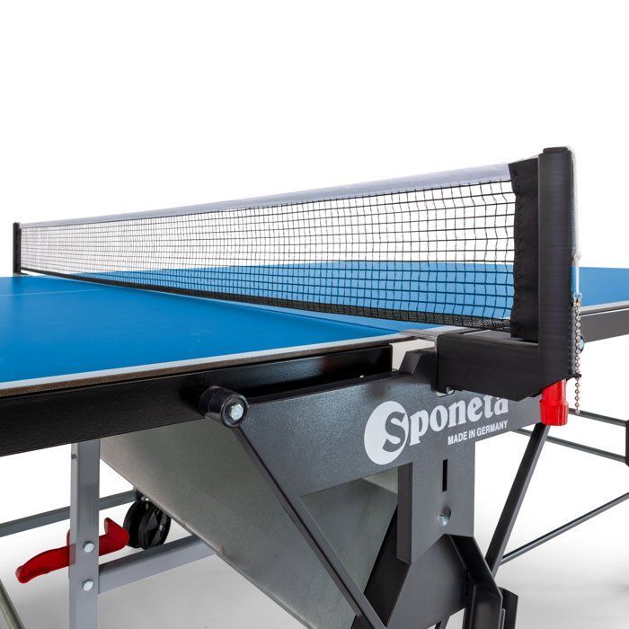 Table tennis table - SPONETA - S3-47 e - Folding - Outdoor use - Half-height lift-up playing surface - Grey and blue