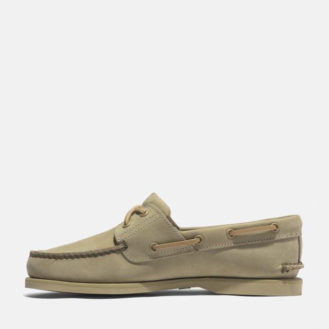 Scarpa da Barca in Pelle Classic da Uomo in                beige chiaro