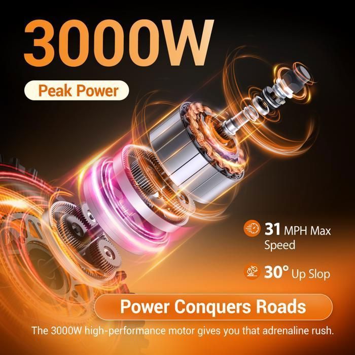 Moto électrique tout-terrain - HILLMILES - 3000W - Double moteur brushless - 50 km/h - Batterie 52V 24Ah amovible