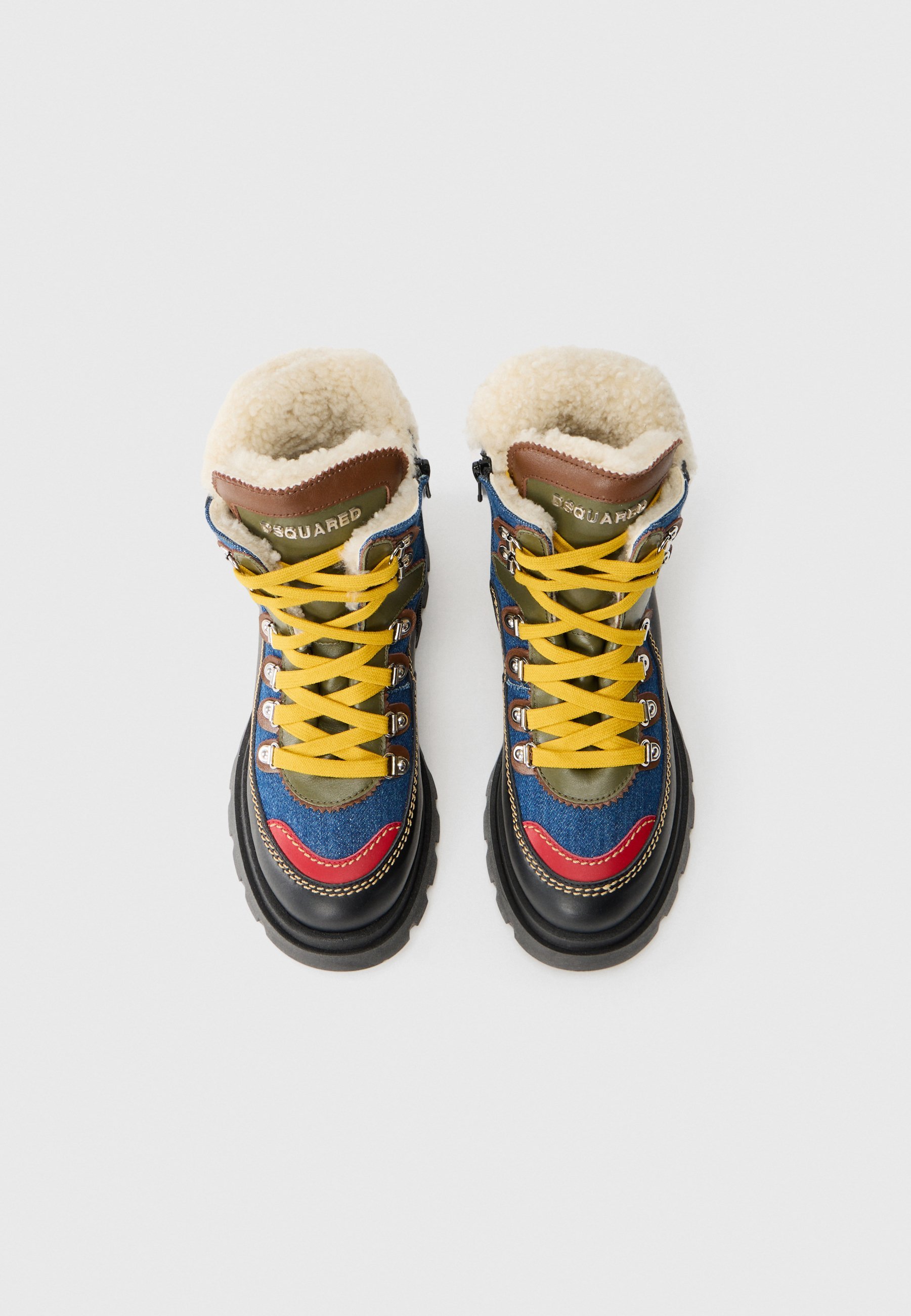 Dsquared2 UNISEX - Stivaletti stringati - nero/rosso/denim/kaki/marrone
