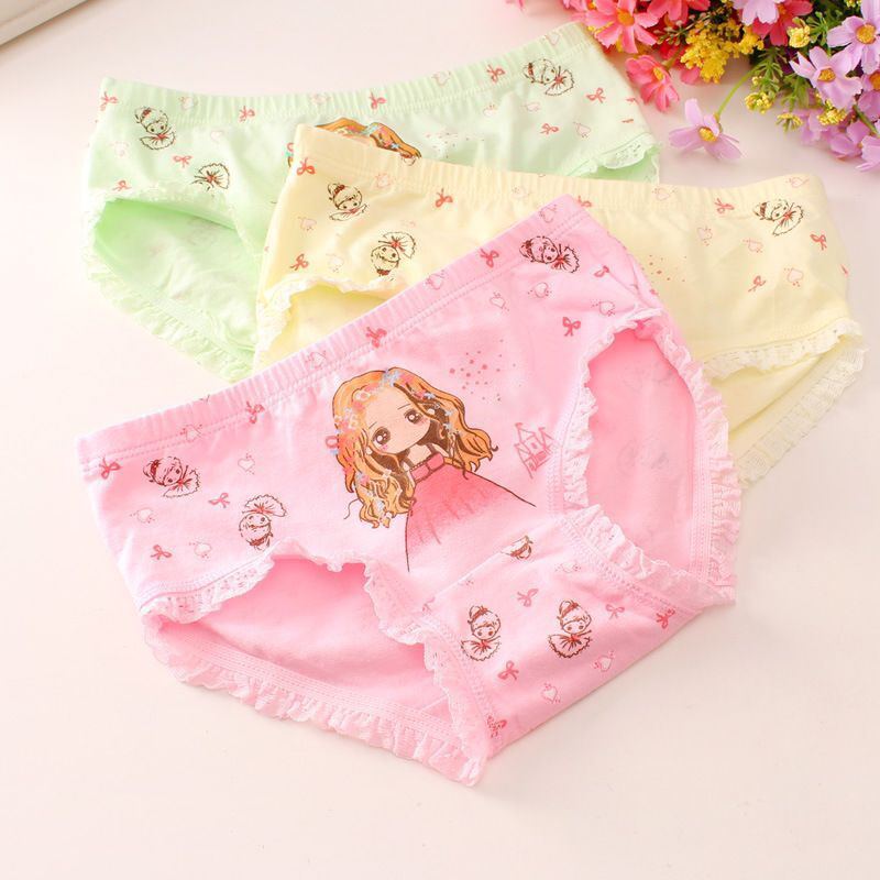 Lot de 3 culottes bébé à motifs de dessins animés pour filles et enfants