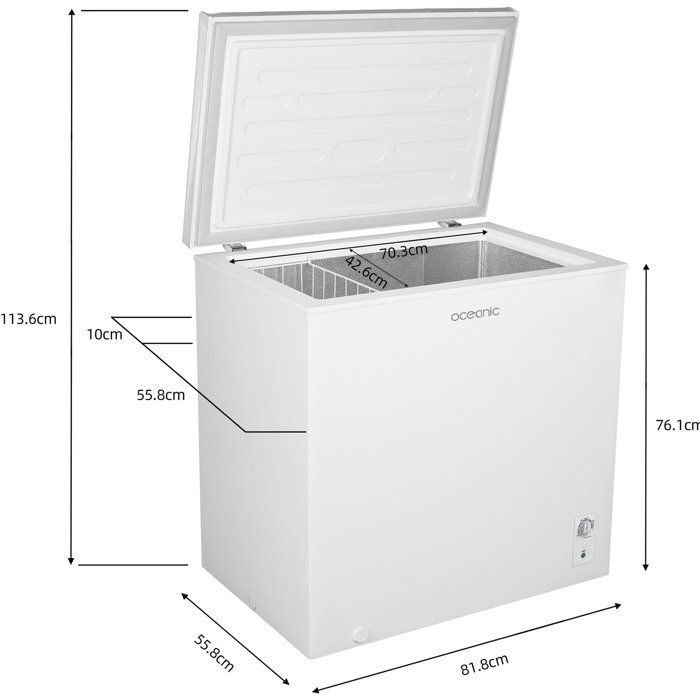 Diepvrieskist - CONTINENTAL EDISON - OCEACC194WD - Energieklasse D - 194 L - 81,8 x 55,8 x 83,5 cm - Wit