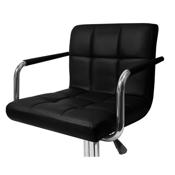 Aga 2x Tabouret de bar avec accoudoirs Noir