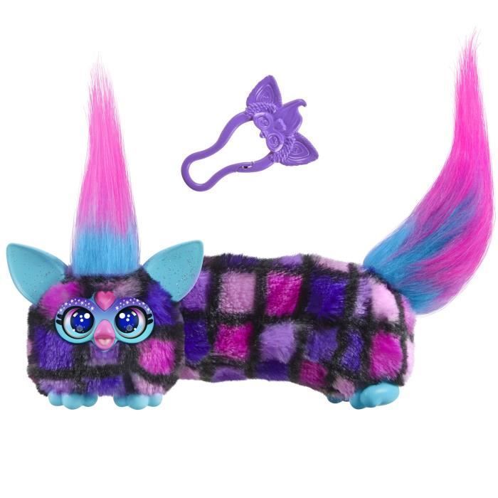 Furby DJ Furblets Dis-Co-Dazz, mini elektronisch pluche speelgoed, kinderspeelgoed, 45 geluiden en muziek, geschikt voor kinderen vanaf 6 jaar.
