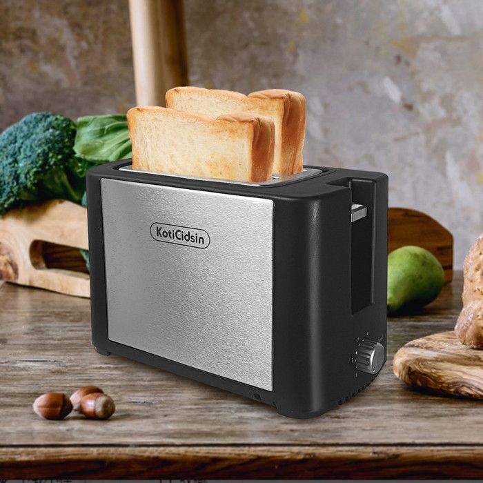 KotiCidsin Extra-Wide 2-Slice Toaster with Automatic Pop-Up, 750W