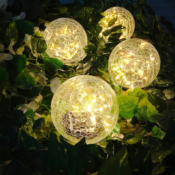 Lámpara de pie solar con forma de botella rota, 12 cm, luz cálida, 30 LED.