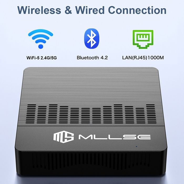 Mini PC Intel Gemini Lake N4000 – Windows 11, 6 GB RAM, 128 GB SSD, Dual-Band Wi-Fi, Bluetooth – Ultra Compact Computer