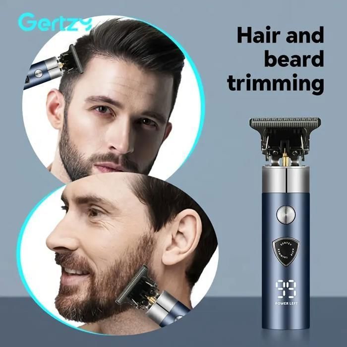 Professionnel Homme Corps Poils Trimmer - Rasoir Électrique avec Barber, Trimmer Moustaches, Charge USB, Accessoires Barber