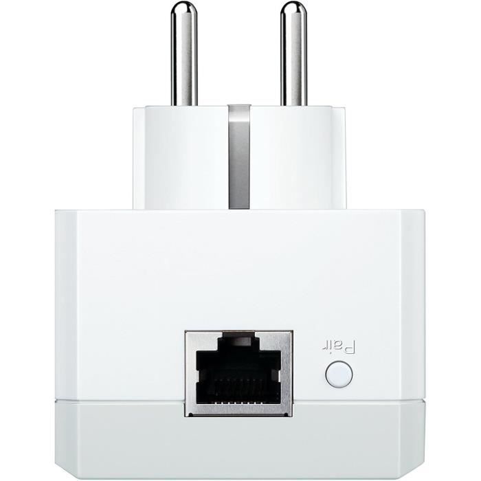 Adaptador Powerline de 600 Mbps (1 unidad) - TP-Link TL-PA4015P - Adaptador Powerline con 1 puerto Ethernet y toma de corriente integrada - Adaptador Powerline (1 unidad)