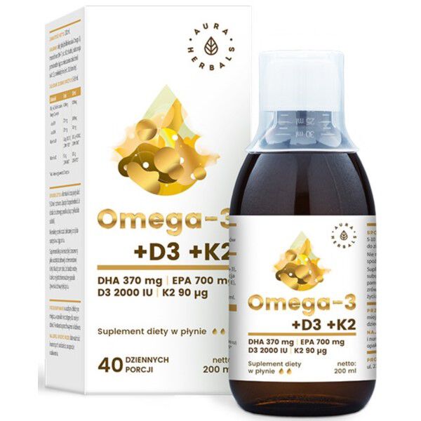 Aura Herbals Omega 3 + D3 + K2mk7