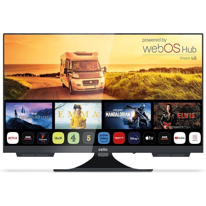 Smart TV senza cornice da 22 pollici - SUTEO - WebOS veloce - Altoparlante Bluetooth - Full HD 1080p