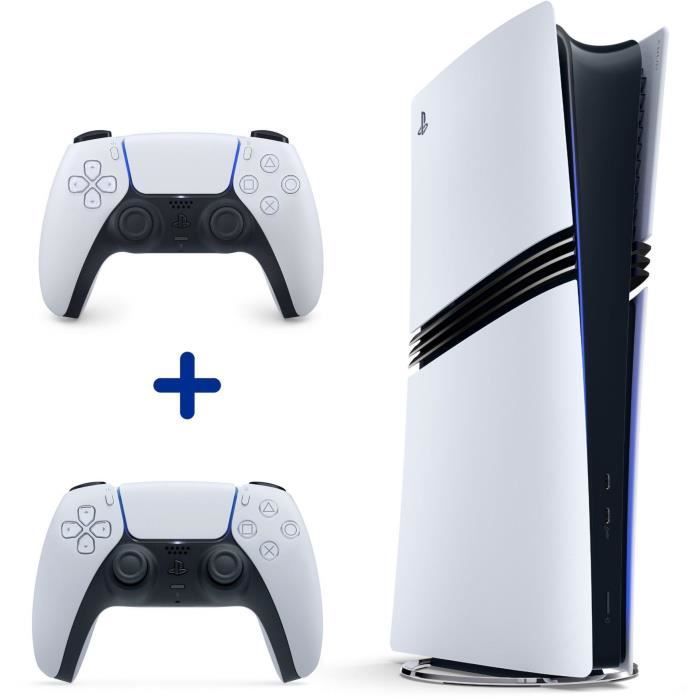 Pack PS5 Pro : Console PlayStation 5 Pro + Manette sans fil DualSense™ - Blanche I PS5 et PC