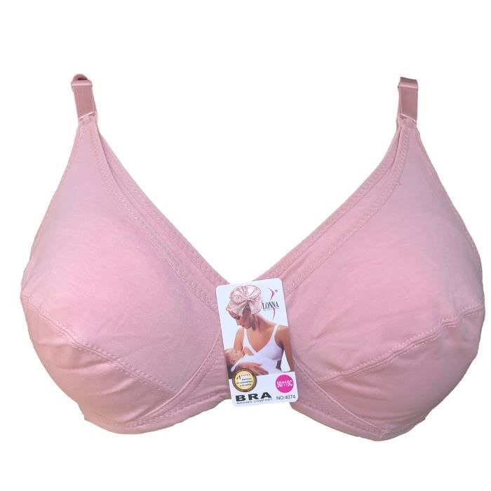 Soutien gorge allaitement 95C rose sans armatures non rembourré lingerie femme