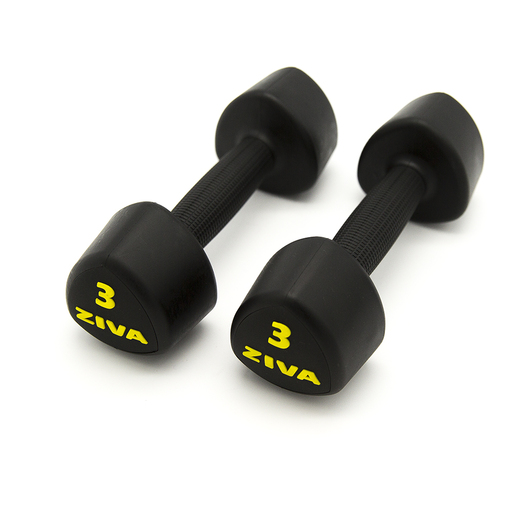 2 Mancuernas De 6 Kg Ziva Classic Studio Negras