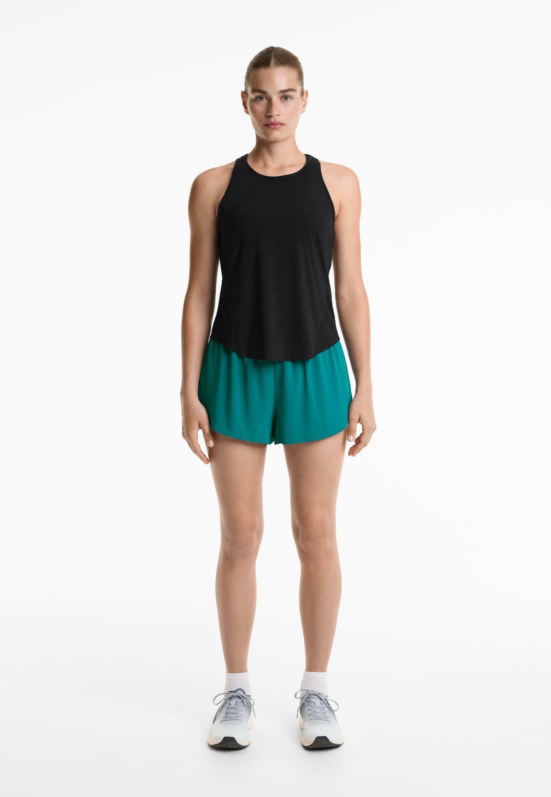 OYSHO TECHNICAL ÄRMELLOSES Top - schwarz