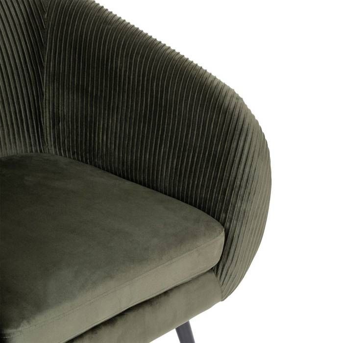 Solaro armchair in khaki green velvet - Atmosphera Interior Designer