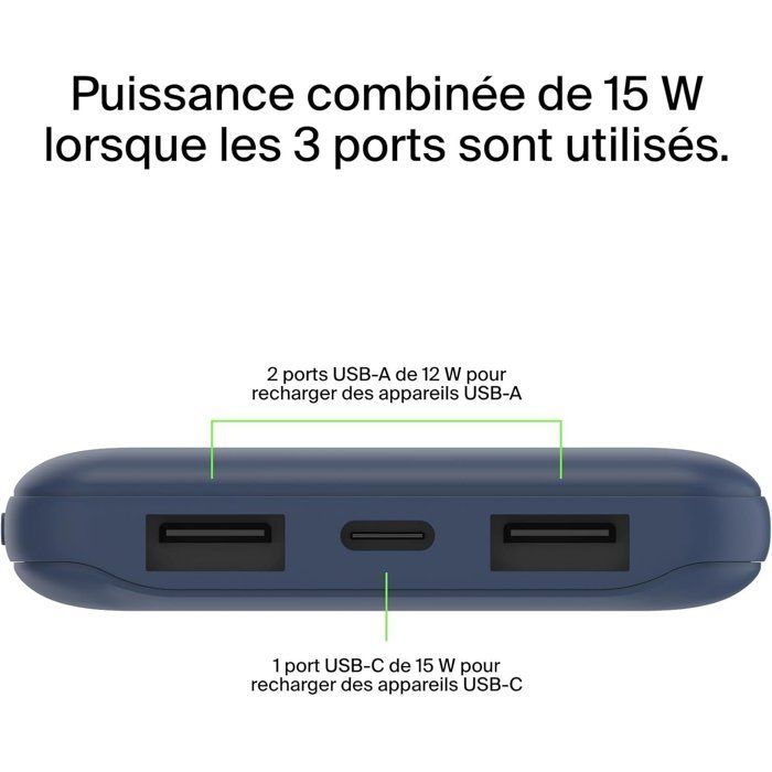 Batería externa - BELKIN - 10.000 mAh - Azul