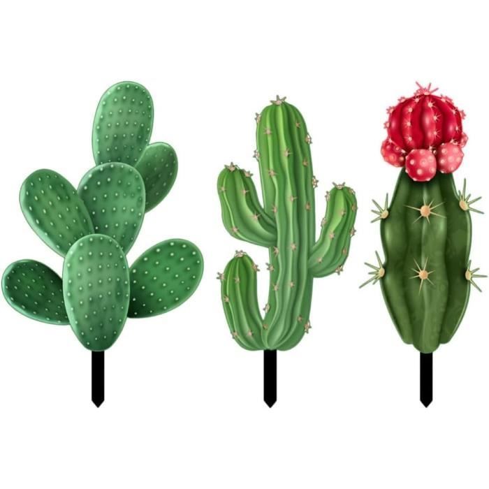 Tuindecoratie - Stereoscopische cactus - Wit - Hoogwaardig acryl - Diverse maten
