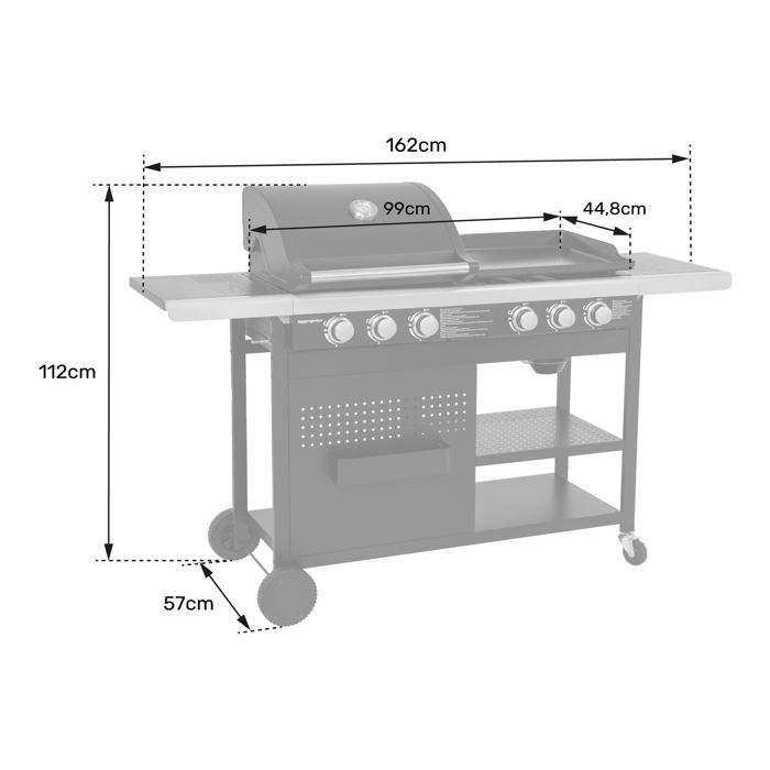 VESUVIO gas barbecue duo - 3 burners + 3-burner griddle