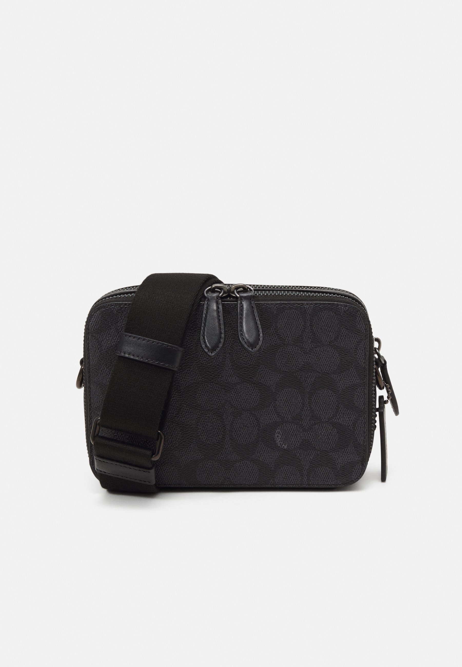 COACH CHARTER CROSSBODY TAS 19 IN SIGNATURE CANVAS - Crossbodytas - antraciet