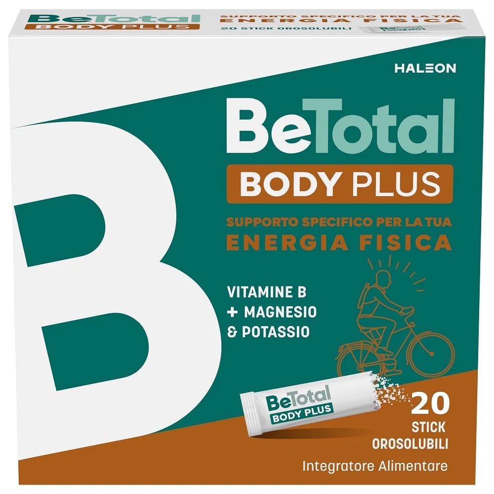 BE-TOTAL Be-Total Body Plus 20 sachets Complément alimentaire Magnésium et potassium Vitamine B pour adultes