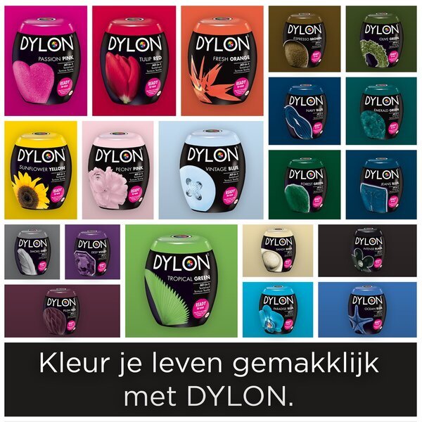 Dylon Intense Black veļas mašīnā mazgājama auduma krāsa<br>350g