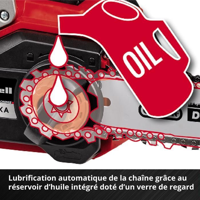 Einhell Tronçonneuse sans fil FORTEXXA 18/30 Solo - Power X-Change (18V, guide-chaîne 30 cm) Livré sans Batterie ni Chargeur