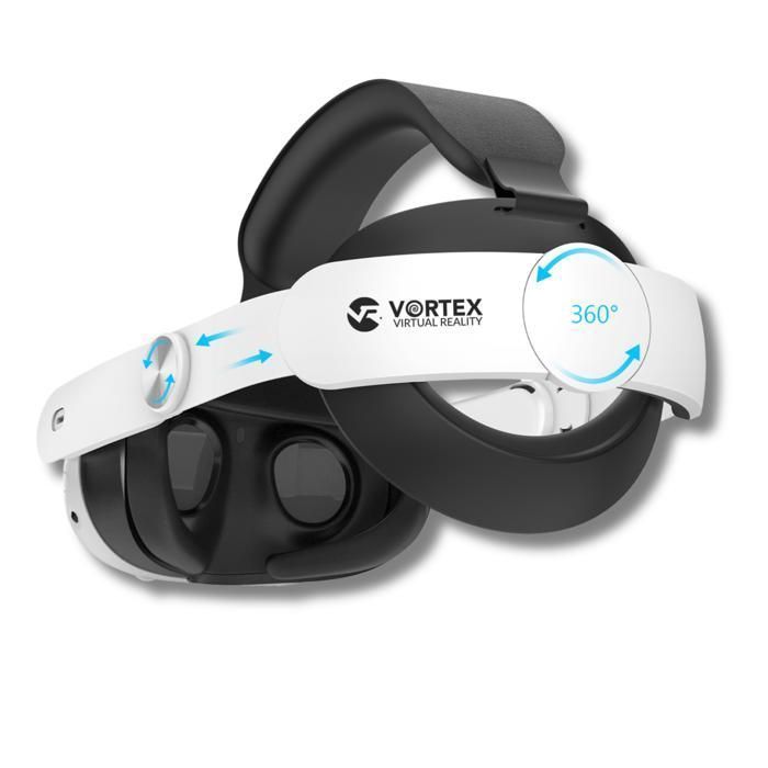 VORTEX VR Elite Strap for Meta Quest 3S / Quest 3 | Adjustable head strap with dial and soft foam padding