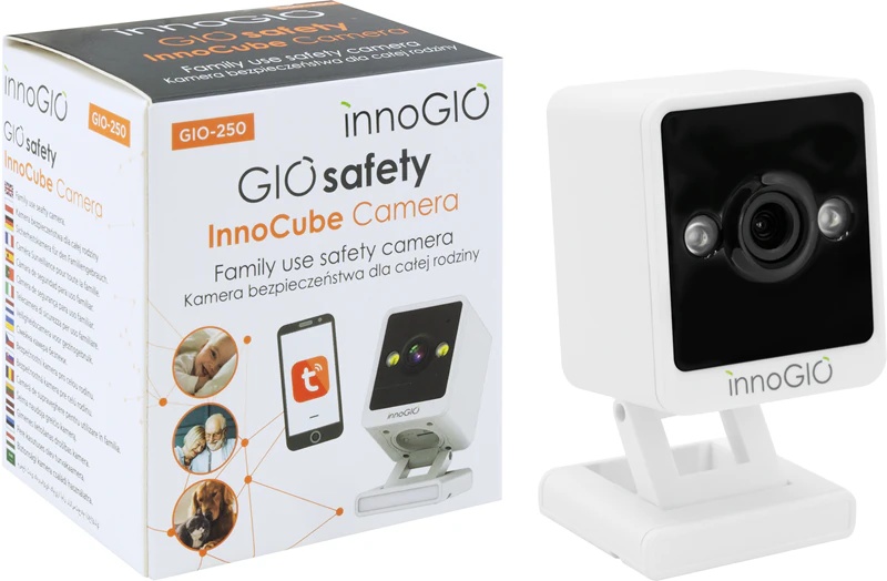 innoGIO GIOsafety InnoCube GIO-250 viedā mājas kamera ar Wi-Fi