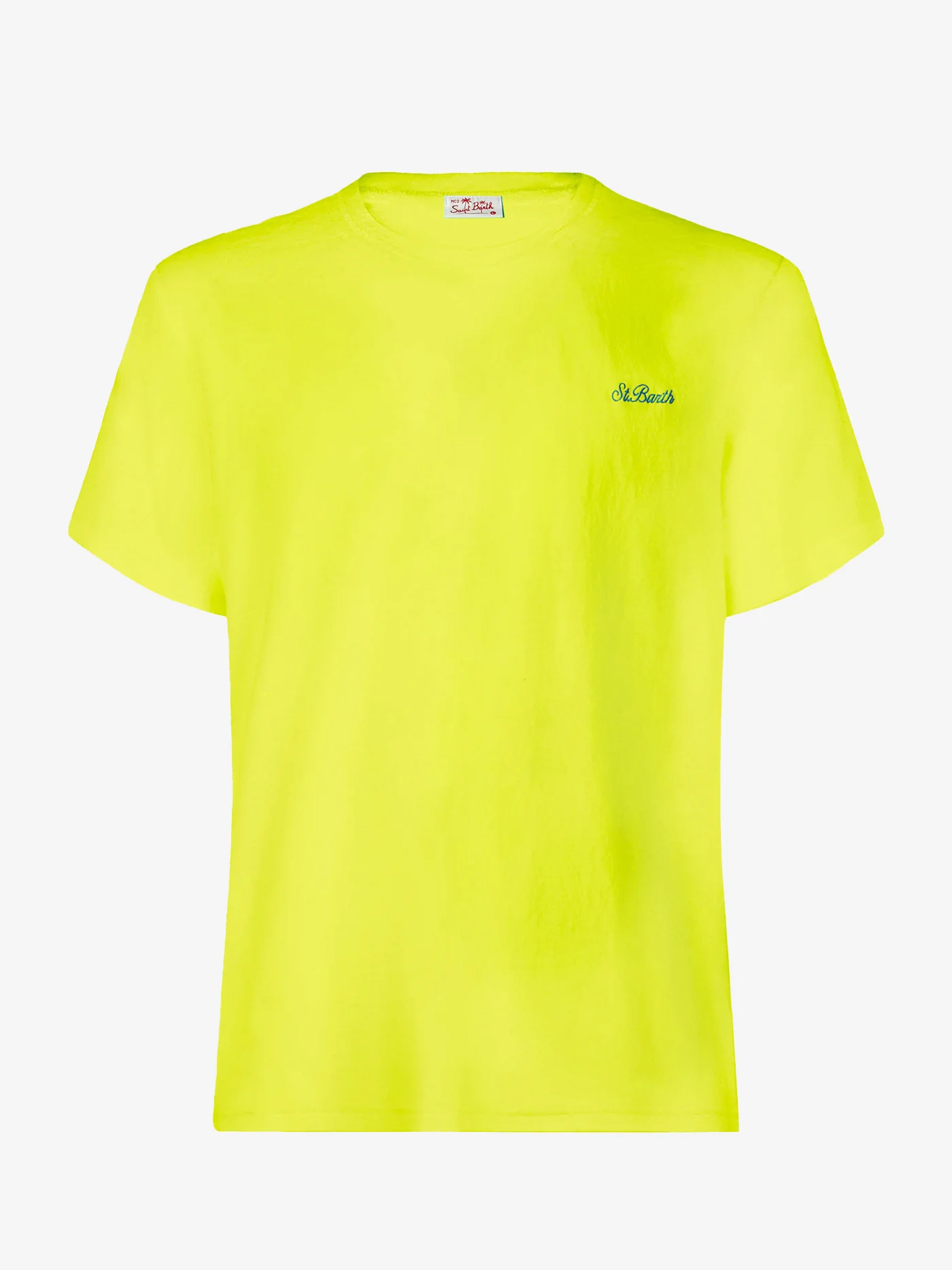 Heren T-shirt van geel katoen