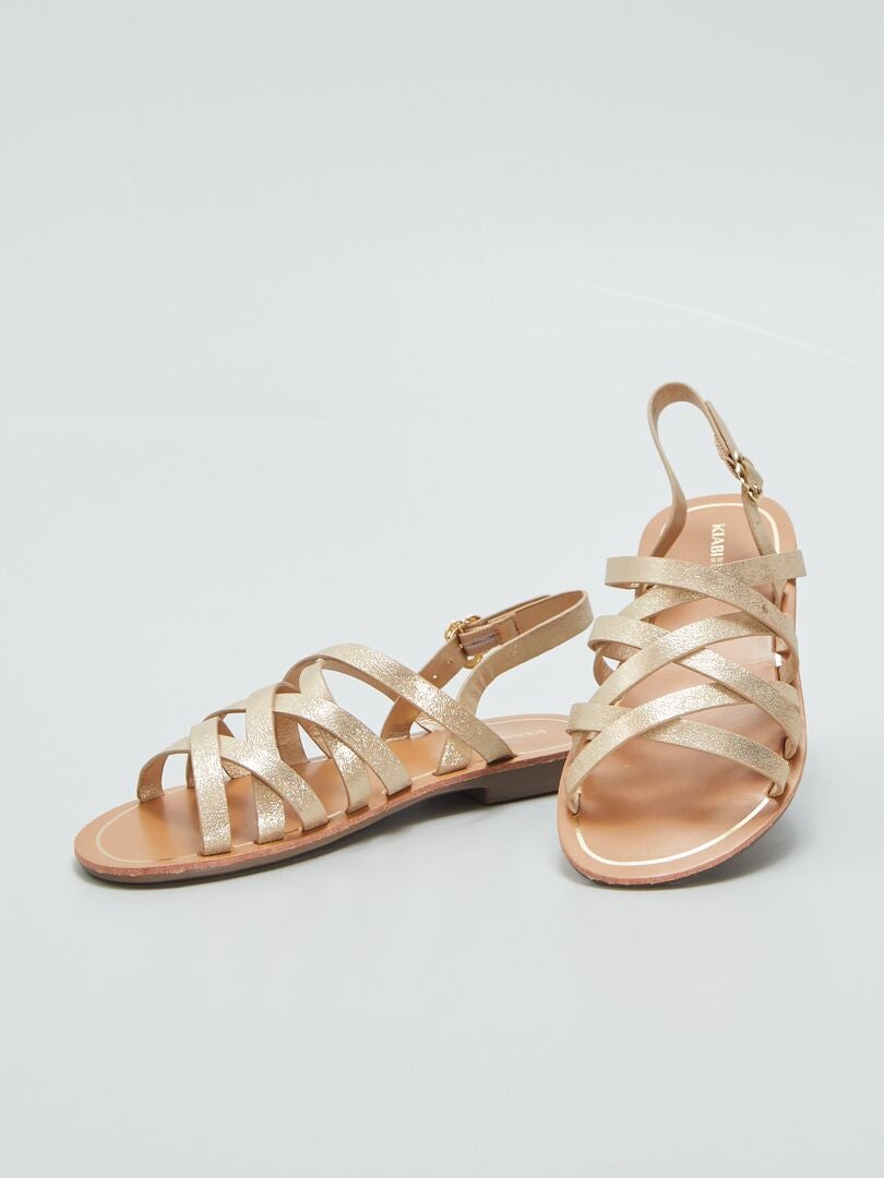 Sandalen met bandjes - GEEL