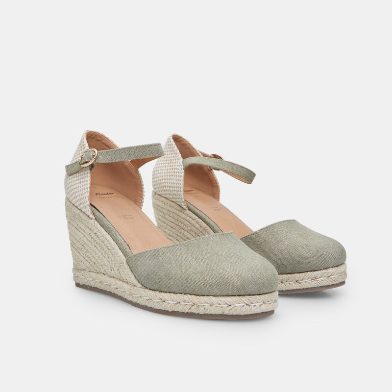 BATA espadrilles met sleehak van 8 cm voor dames
