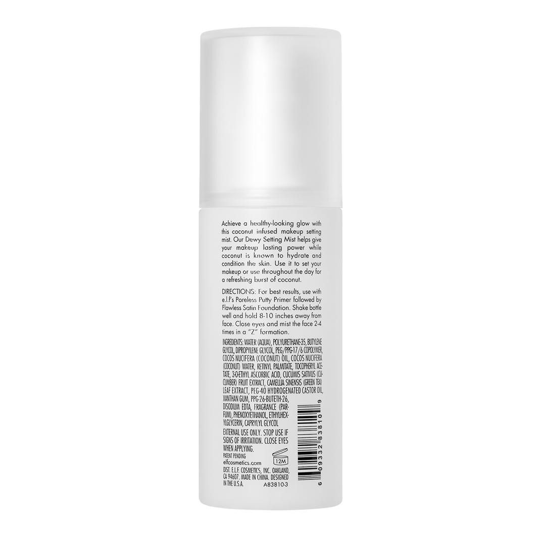 elf Cosmetics Фиксаторски спреј Dewy Coconut Фиксаторски спреј - 80 мл
