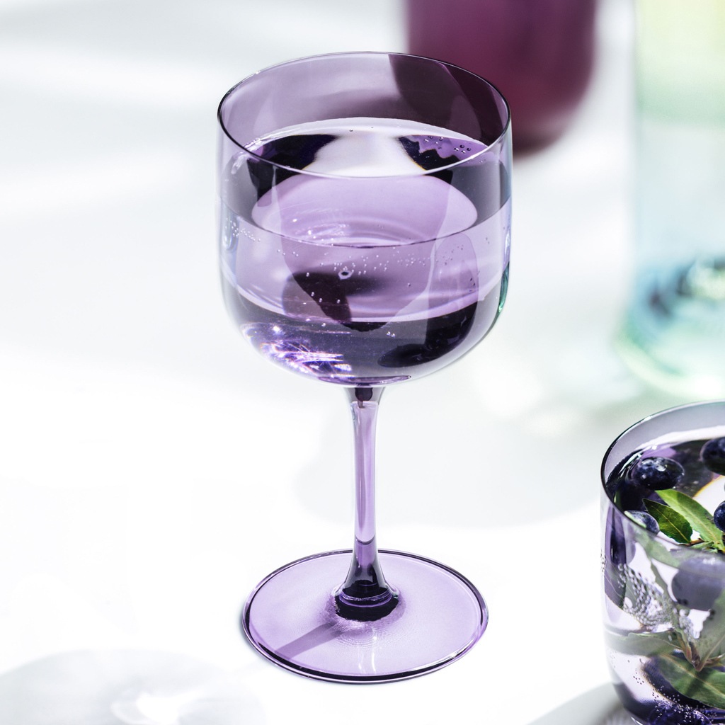 Villeroy & Boch Weinglas-Set, 2-teilig, Farbe: Lavendel (1 Stück)