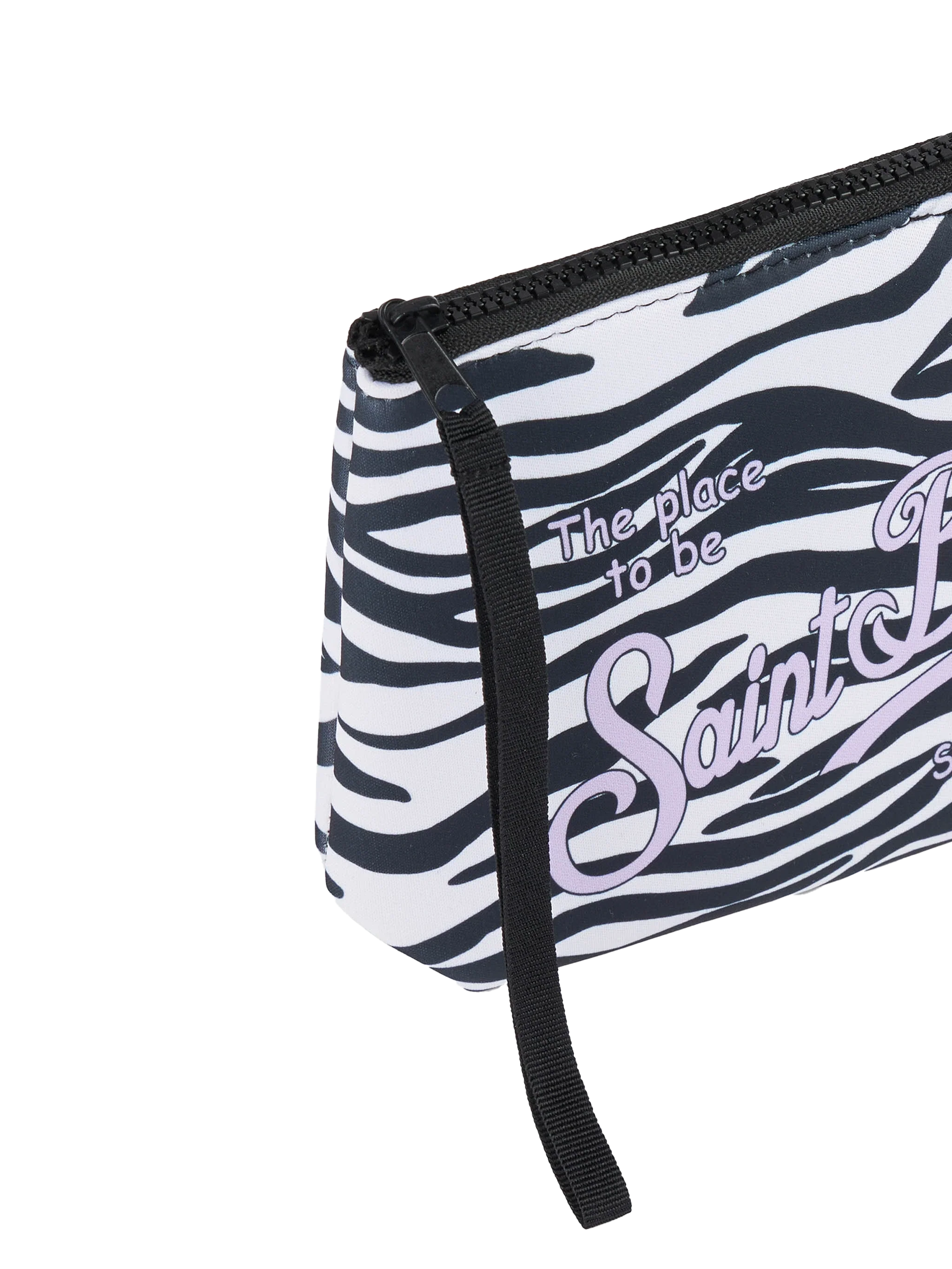 Aline Scuba Clutch mit Zebramuster