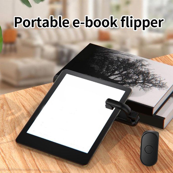 Remote control for e-readers that allows you to turn pages - can also be used as a camera remote control - battery life