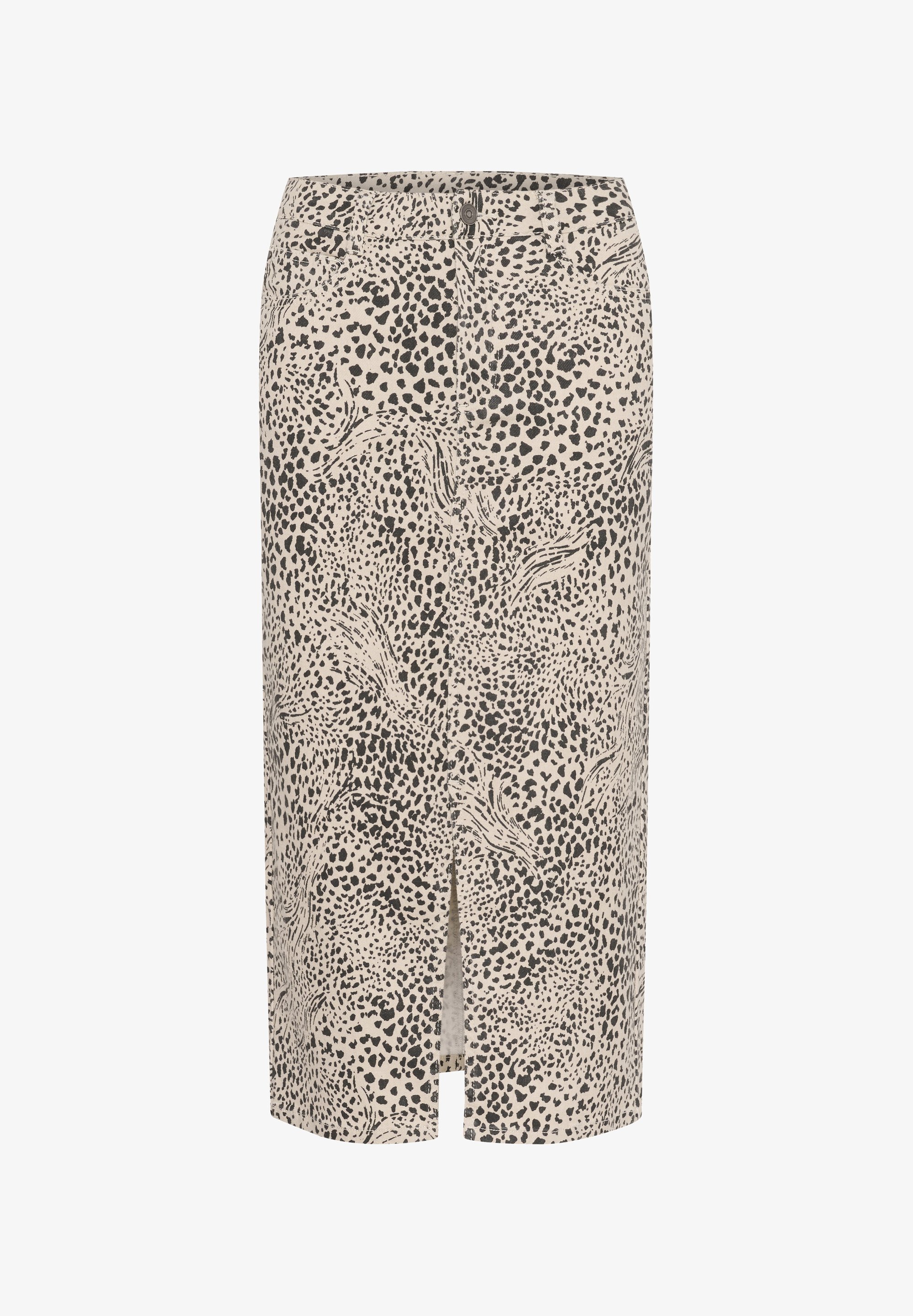 Kaffe KALISA - Gonna in denim con stampa leopardata astratta