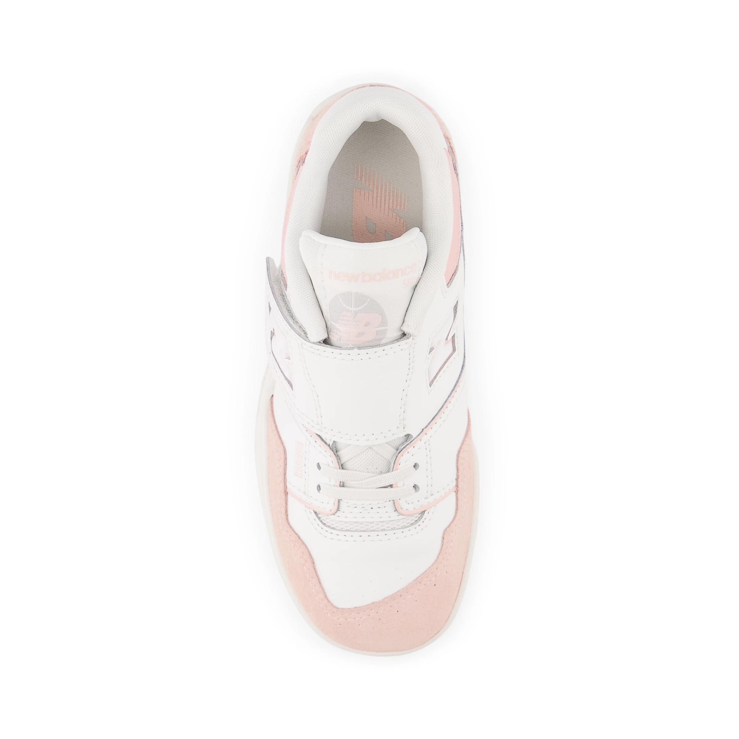 550 Bungee Lace with Top Strap White con pink haze