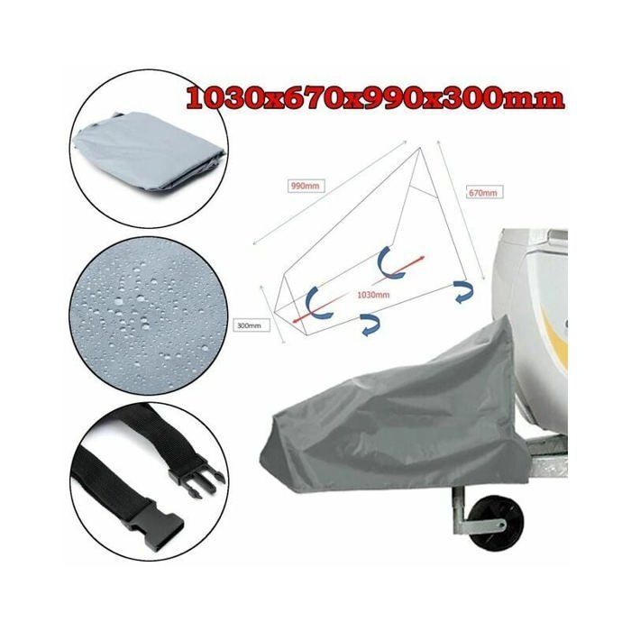 Funda para enganche de remolque EINNENFFER - Universal - Nylon impermeable - Gris - 1 pieza
